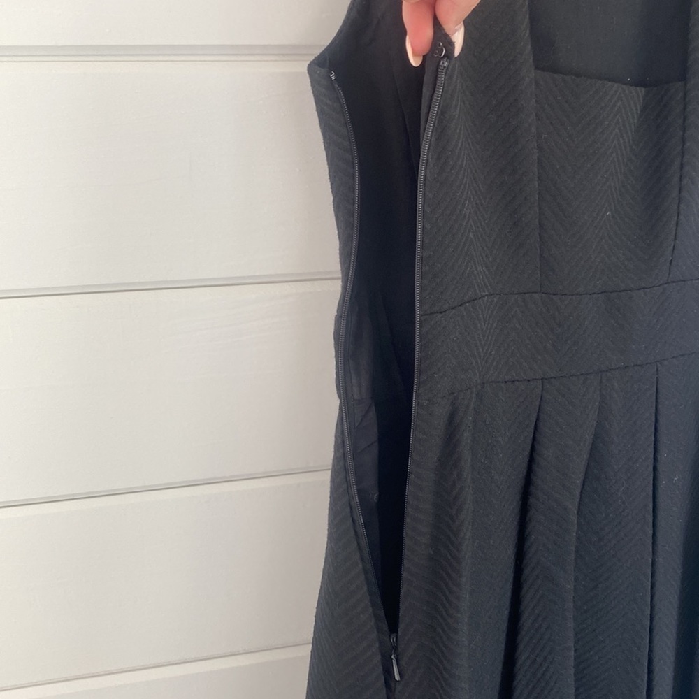 Jack Wills | Classic Black Mini Dress with Slight Chevron Detail | Excellent Con - Picture 7 of 9